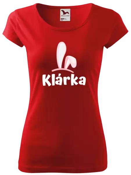 Dámské velikonoční tričko Růžová ouška se jménem