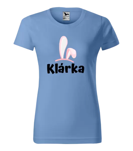 Dámské velikonoční tričko Růžová ouška se jménem