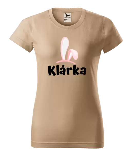 Dámské velikonoční tričko Růžová ouška se jménem