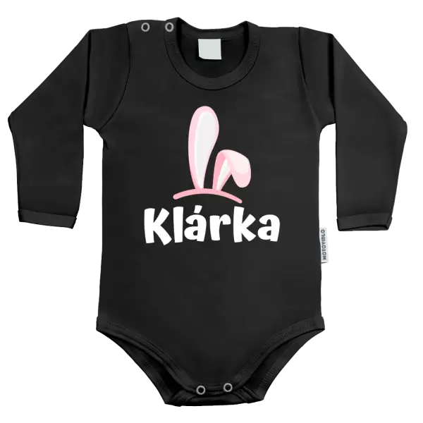 Dětské body Růžová ouška se jménem