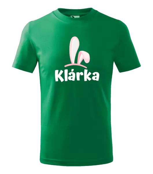 Dětské velikonoční tričko Růžová ouška se jménem