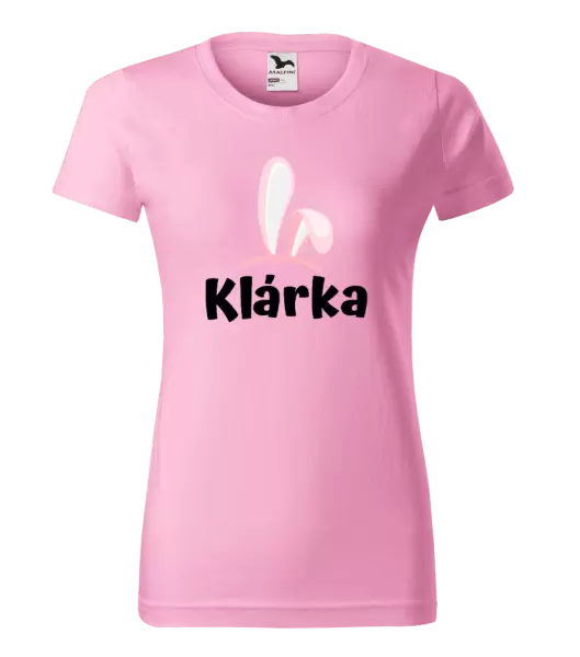 Dámské velikonoční tričko Růžová ouška se jménem