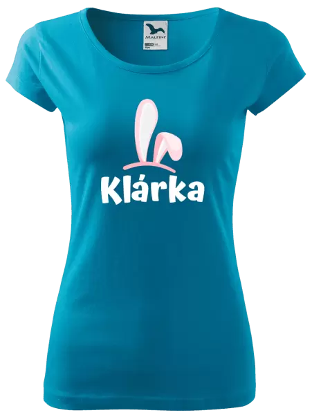 Dámské velikonoční tričko Růžová ouška se jménem