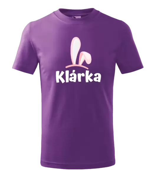 Dětské velikonoční tričko Růžová ouška se jménem