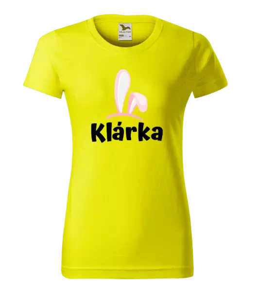 Dámské velikonoční tričko Růžová ouška se jménem