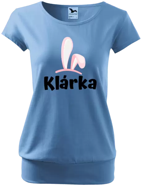 Dámské velikonoční tričko Růžová ouška se jménem