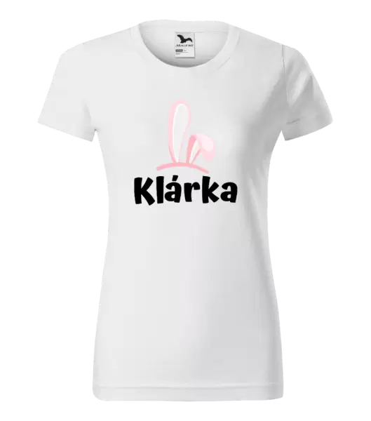 Dámské velikonoční tričko Růžová ouška se jménem