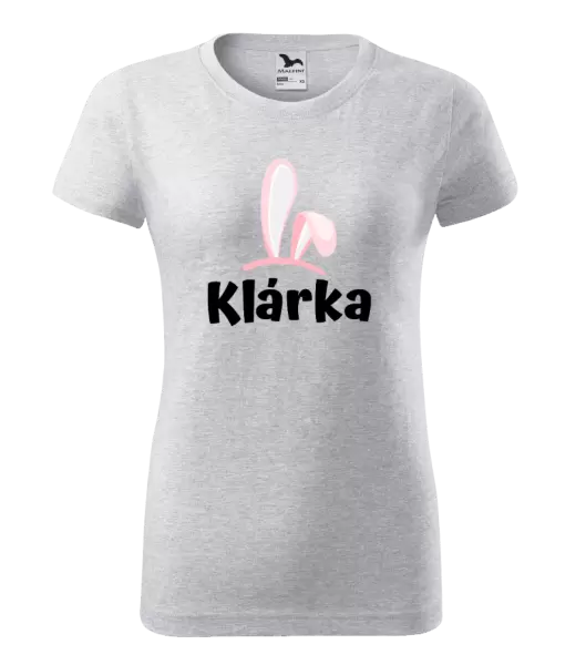 Dámské velikonoční tričko Růžová ouška se jménem