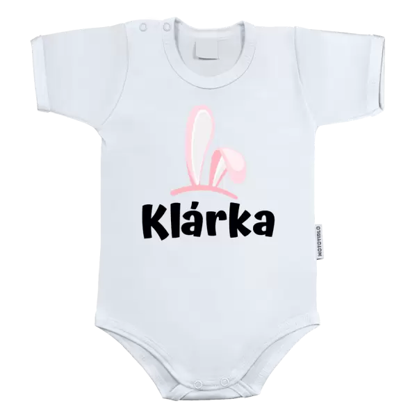 Dětské body Růžová ouška se jménem