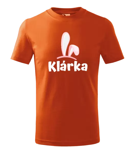 Dětské velikonoční tričko Růžová ouška se jménem