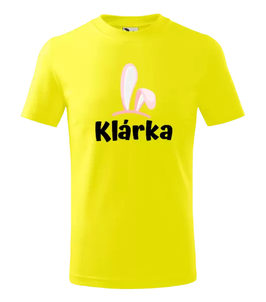 Dětské velikonoční tričko Růžová ouška se jménem