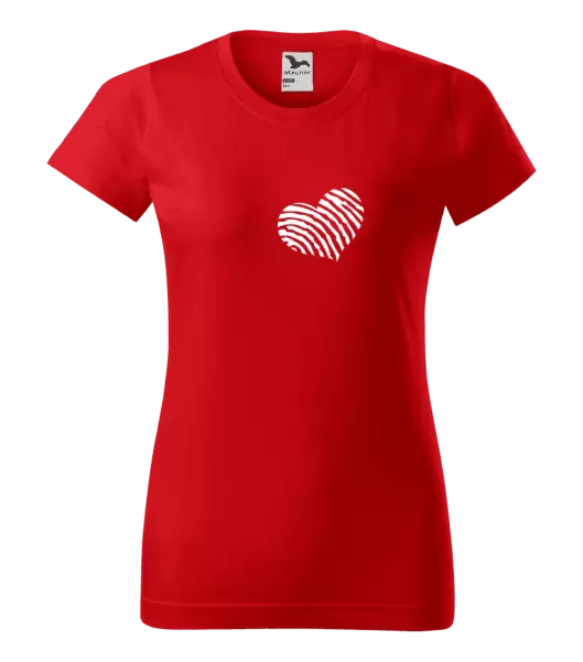 Dámské tričko Otisk srdce