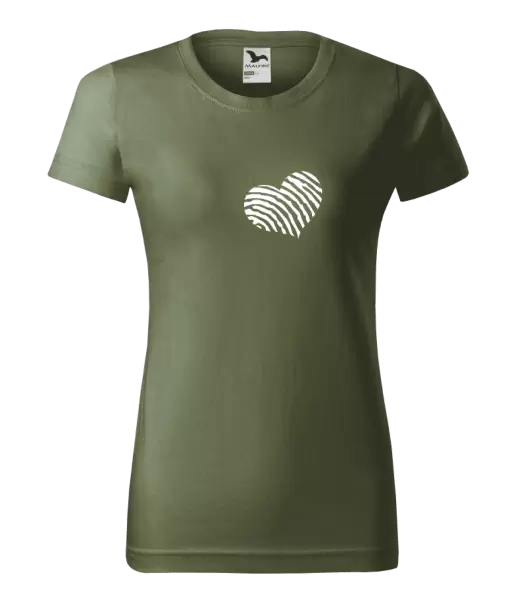 Dámské tričko Otisk srdce