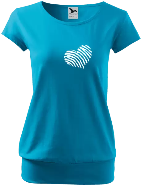 Dámské tričko Otisk srdce