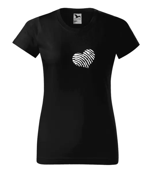 Dámské tričko Otisk srdce