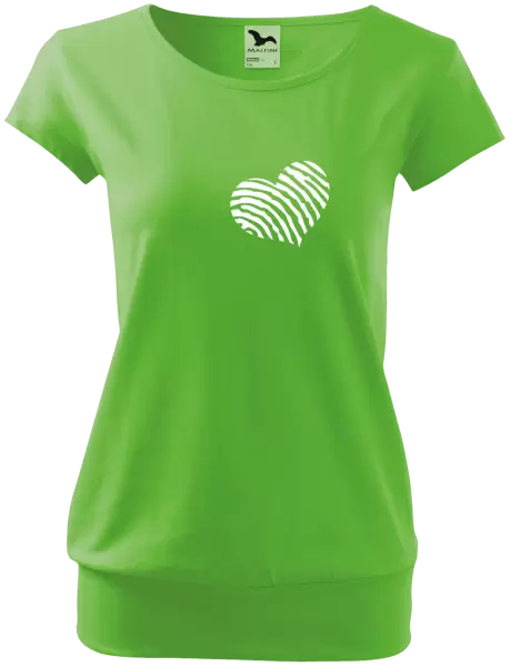 Dámske tričko Odtlačok srdca