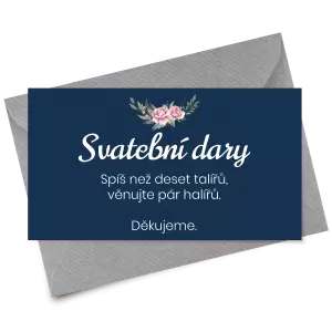 Papírová kartička dary VENUŠE