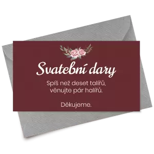 Papírová kartička dary VENUŠE