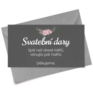 Papírová kartička dary VENUŠE