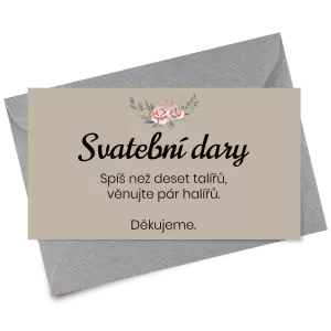 Papírová kartička dary VENUŠE