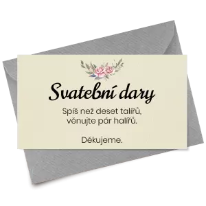 Papírová kartička dary VENUŠE