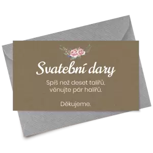 Papírová kartička dary VENUŠE