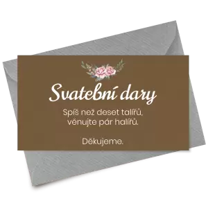 Papírová kartička dary VENUŠE