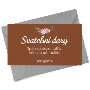 Papírová kartička dary VENUŠE