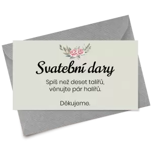 Papírová kartička dary VENUŠE