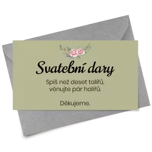 Papírová kartička dary VENUŠE