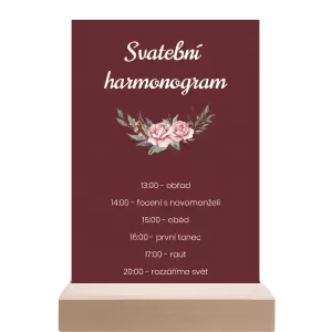 Papírový harmonogram VENUŠE