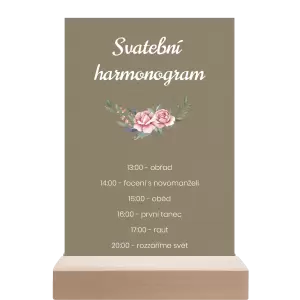 Papírový harmonogram VENUŠE