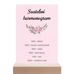 Papírový harmonogram VENUŠE