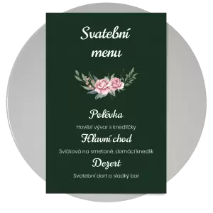 Papírové svatební menu VENUŠE
