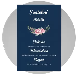 Papírové svatební menu VENUŠE