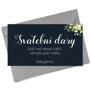 Papírová kartička dary SUNBY