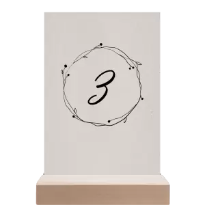 Papírové číslo stolu SALIKA