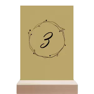 Papírové číslo stolu SALIKA