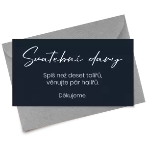 Papírová kartička dary SALIKA