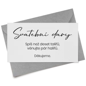 Papírová kartička dary SALIKA