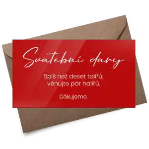 Plexi kartička dary SALIKA