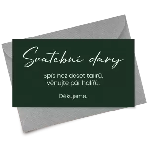 Papírová kartička dary SALIKA