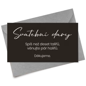 Papírová kartička dary SALIKA