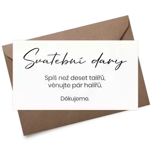 Plexi kartička dary SALIKA