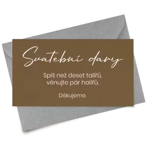 Papírová kartička dary SALIKA