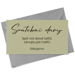 Papírová kartička dary SALIKA