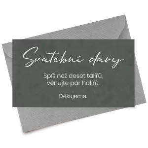 Papírová kartička dary SALIKA