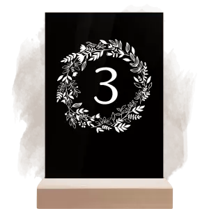 Plexi číslo stolu JINDRA