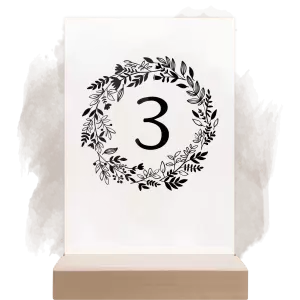 Plexi číslo stolu JINDRA