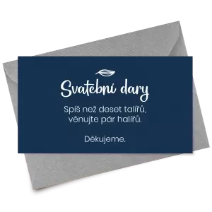 Papírová kartička dary JINDRA